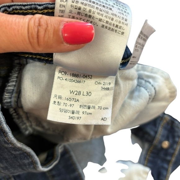 Levi’s 711 Skinny Distressed Blue Jeans Stretch Denim Classic Feminine Women/ 28 - Picture 12 of 16